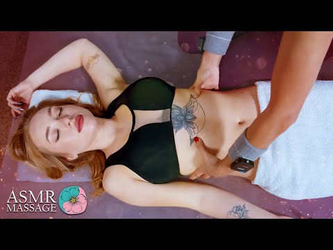 ASMR Front Massage (Stomach, Abdominal, Belly) by Beautiful Lina