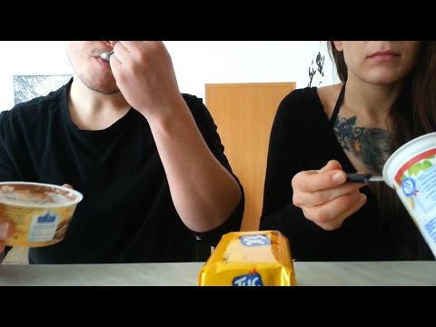 ASMR Relaxing Snack Time *Eating Sounds* Female & Male