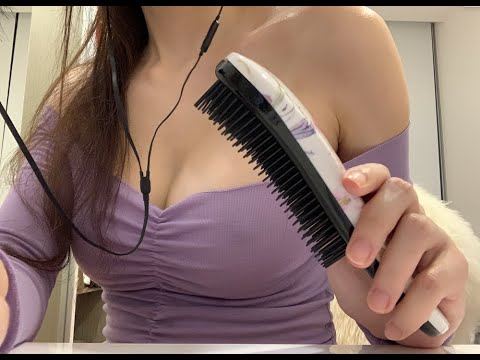 ASMR Hair Brushing / Hair Caressing / Mic Brushing / Mic Touching