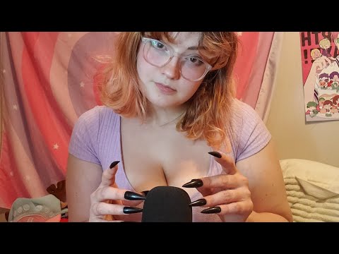 ASMR Intense Mic Touching and Scratching with Long Nails