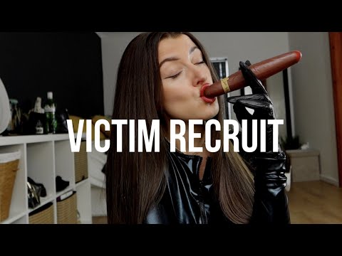 Recruiting Victim into The Institute! Interrogation, Cigar, Red Lip, Leather Trench Coat
