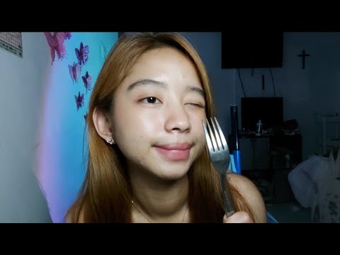 ASMR fork eating you (looped) 🍴💋 tingly mouth sounds