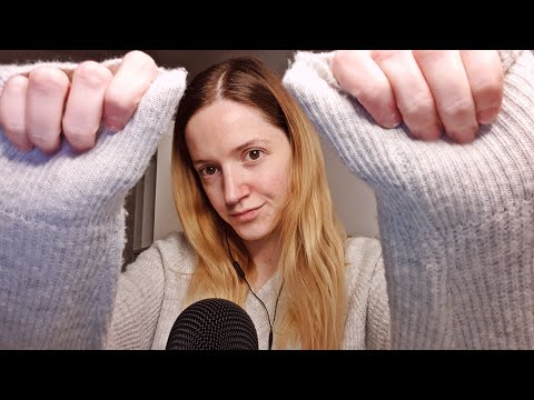 ASMR gentle hand sounds and personal attention - happy new year - taking care of you, fabric sounds