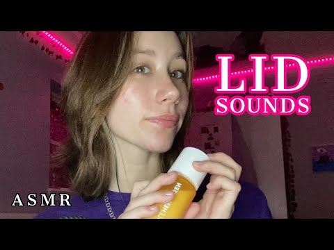ASMR | all kinds of lid sounds! +some mouth sounds +rambling