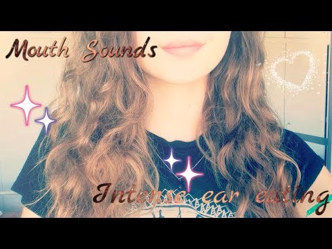 ASMR♥~Intense ear eating and mouth sounds~