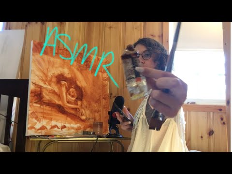 Oil Painting ASMR Whispers | Developing the Underpainting | Perfect for SLEEP
