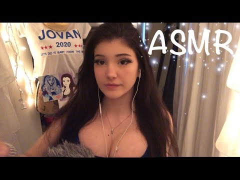ASMR ♡ Helping You Fall Asleep: Personal Attention Triggers (face brushing, shh, whispered rambling)