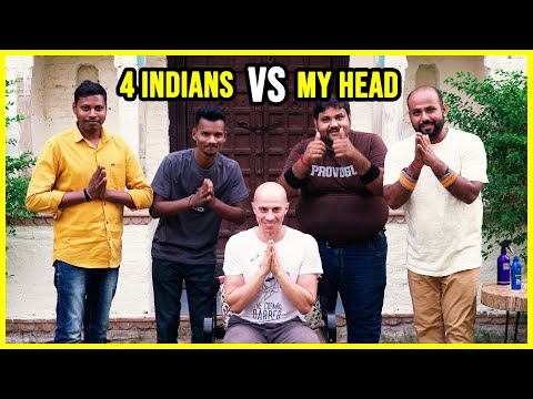 4 Indian Barbers VS 1 Italian Head: Who Will Win? VOTE the BEST MASSAGE 🗳️