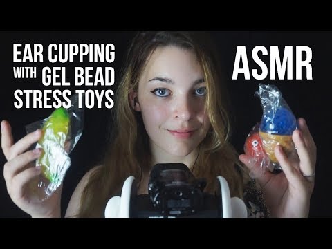 ASMR Intense Ear Cupping with Gel Bead Stress Toys! + Tingles Announcement [Binaural]