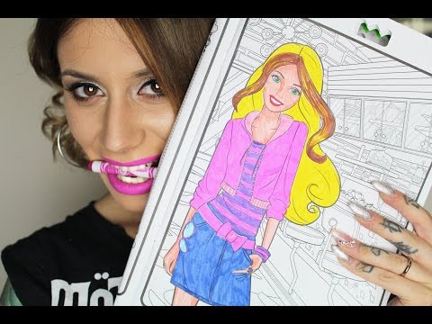 ASMR Coloring Barbie for Relaxation & Sleep | Whispering (ita)