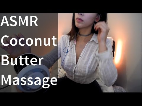 ASMR (3Dio) Coconut Butter - Slow Movements + Bare Hands