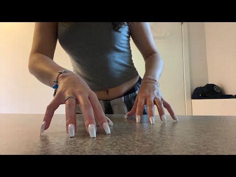 ASMR fast and aggressive table tapping and scratching w/ build up tapping and camera tapping