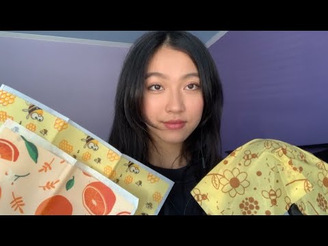 ASMR w/ BEESWAX WRAPS 🐝☀️ *highly tingly scratching, tapping, and sticky sounds* 😋