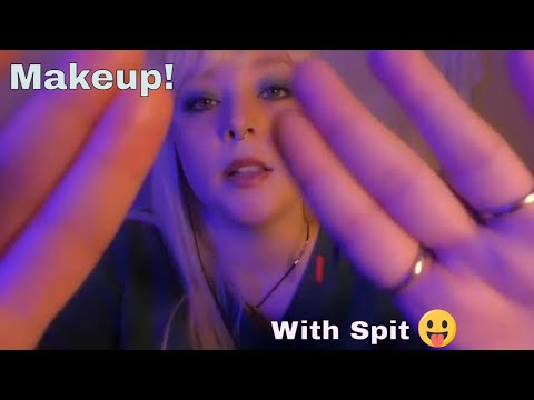 ASMR Spit make-up!! The wet look