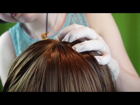 ASMR - Comfortable head massage and hair brushing