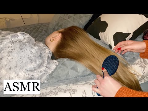 ASMR | Playing with my friend's hair till she falls asleep (no talking)