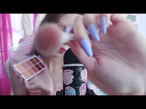 ASMR | doing your makeup in 1 minute 💗 (fast paced)