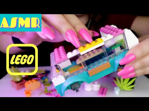 ASMR | Building LEGO With Long Nails 😊 and Gum Chewing
