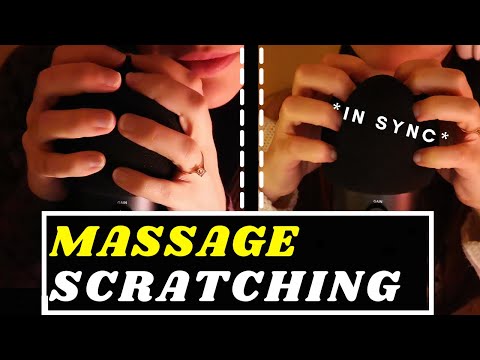 ASMR - SUPER AGGRESSIVE mic SCRATCHING AND INTENSE MASSAGE | foam cover | SIMULTANEOUSLY for sleep