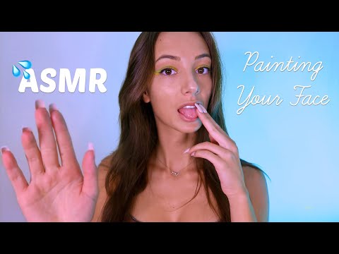 ASMR SLOW and FAST Spit Painting on YOU 🎨💦 wet mouth sounds