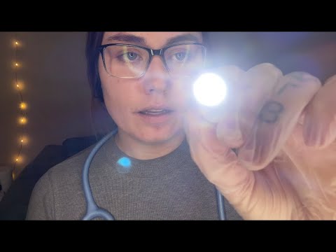 ASMR Cranial Nerve Exams | Whispered | Sharp and Dull, Follow the Light, Slow Movements
