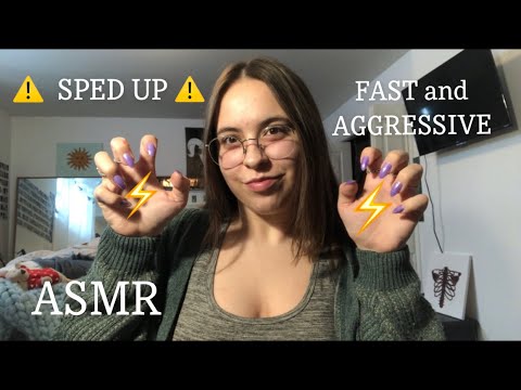 ASMR SPED UP Acrylic Nail SUPER FAST AND AGGRESSIVE