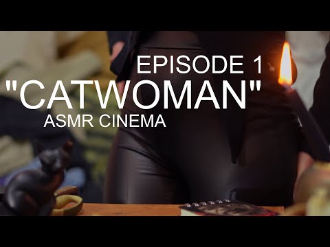 Catwoman's ASMR: Crafting her Feline Costume with Tools on middle of the Candles
