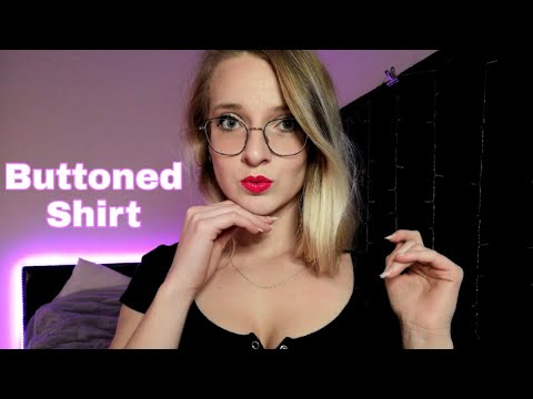 ASMR Buttoned Shirt Scratching + Hand Sounds, Mouth Sounds (fast & aggressive)