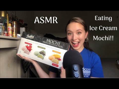 (ASMR) Eating Ice Cream Mochi