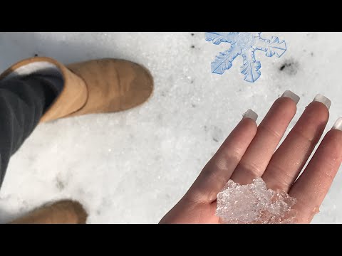 Asmr~playing in the snow/ice❄️