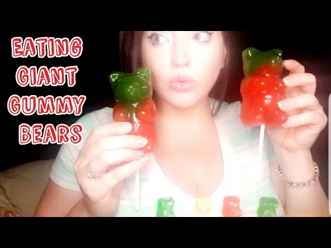 ASMR | GIANT GUMMY BEARS | MOUTH SOUNDS | Mukbang