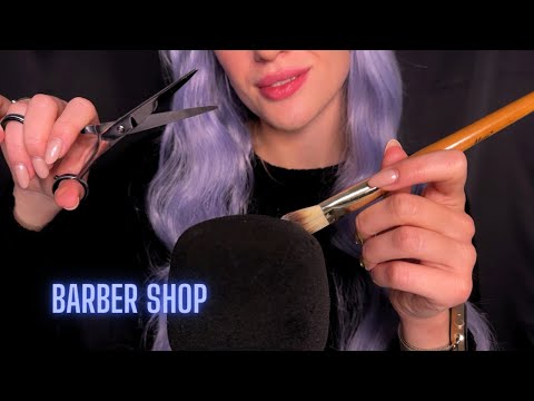 ASMR | 💈Barber Shop💈 Roleplay - Extremely Calming Hair trim, Beard shave and Eyebrow plucking 😴