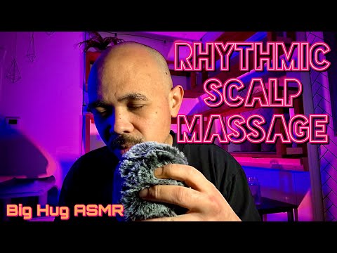 Rhythmic ASMR scalp massage + Gentle fluffy mic brushing + breathy whispers 😌😴