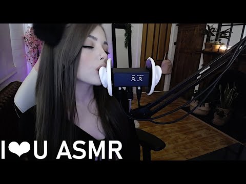 I love you ASMR ❤ Ear licking and kissing ❤