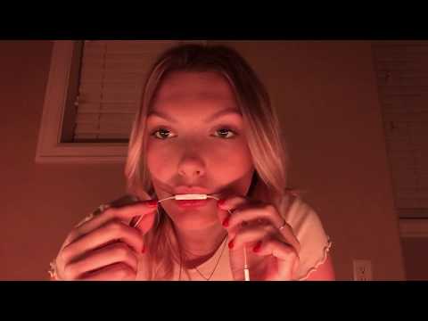 ASMR Mouth Sounds | mic nibbles, noms, and up close whisper |