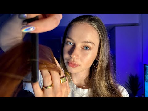 Playing With Your Hair Until You Fall Asleep ASMR 💤 | Hair Brushing, Scalp Massage, Hair Twirling