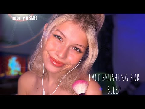 ASMR-face brushing for sleep💫(personal attention,mic brushing,deep breaths…)