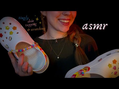 ASMR ◦ Slow Whispers & Tingly Shoe Tapping/ Scratching for Relaxation