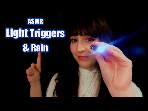 ⭐ASMR Light Triggers, Hand Movements & Rain Sounds (No Talking)