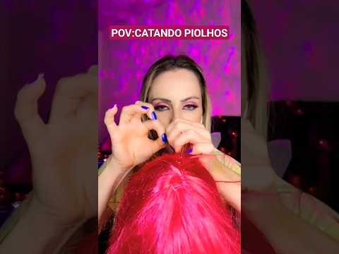 ASMR:CATANDO MUITOS PIOLHOS #shorts