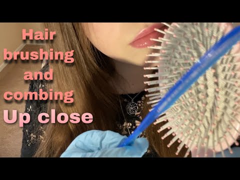 Up-close Hair Brushing and Combing • ASMR