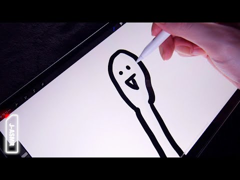 Apple Pencil2で絵を描くASMR - Drawing Sounds iPad Pro with Apple Pencil(No Talking)
