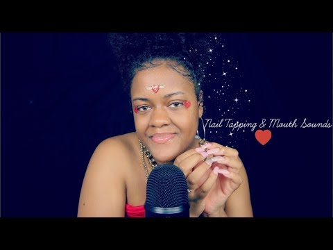 ASMR Nail Tapping & Mouth Sounds | Sk, Tic, & Wet Mouth Sounds ~ | No Talking