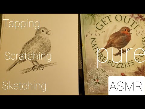 Pure ASMR - Tapping, tracing, scratching, sketching