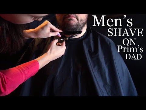 Prim ASMR Mens Shave on my Dad!