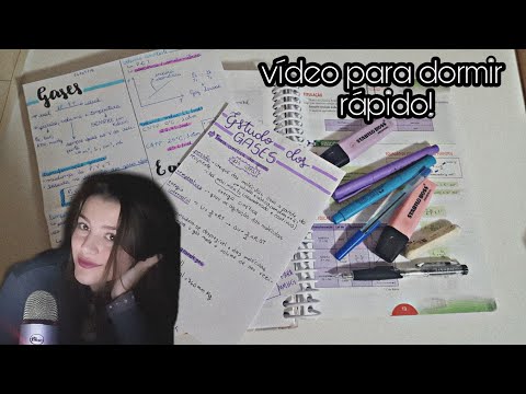 ASMR • durma aprendendo QUÍMICA! (gases ideais)