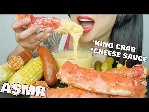 ASMR SEAFOOD + CHEESE FONDUE *KING CRAB + SAUSAGE (EATING SOUNDS) NO TALKING | SAS-ASMR