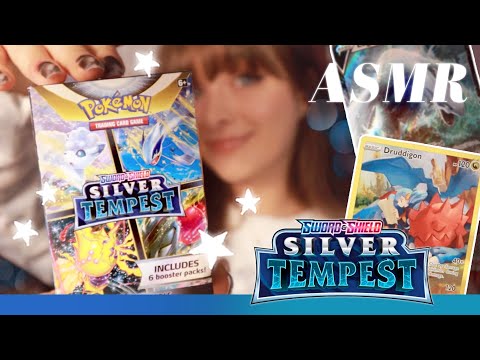 ASMR ⚔️🛡️ Silver Tempest Pokemon TCG Pack Opening! ✨  Whispers, Tapping & Crinkling!