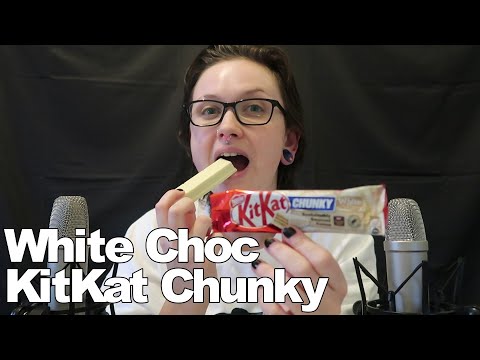 ASMR White Chocolate KitKat Chunky [Eating & Tea Sipping]