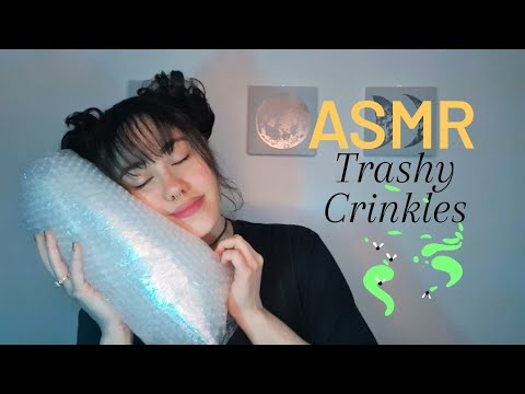 ASMR: Trashy Crinkles 🍑🪰 7 Minutes of trash 🗑️